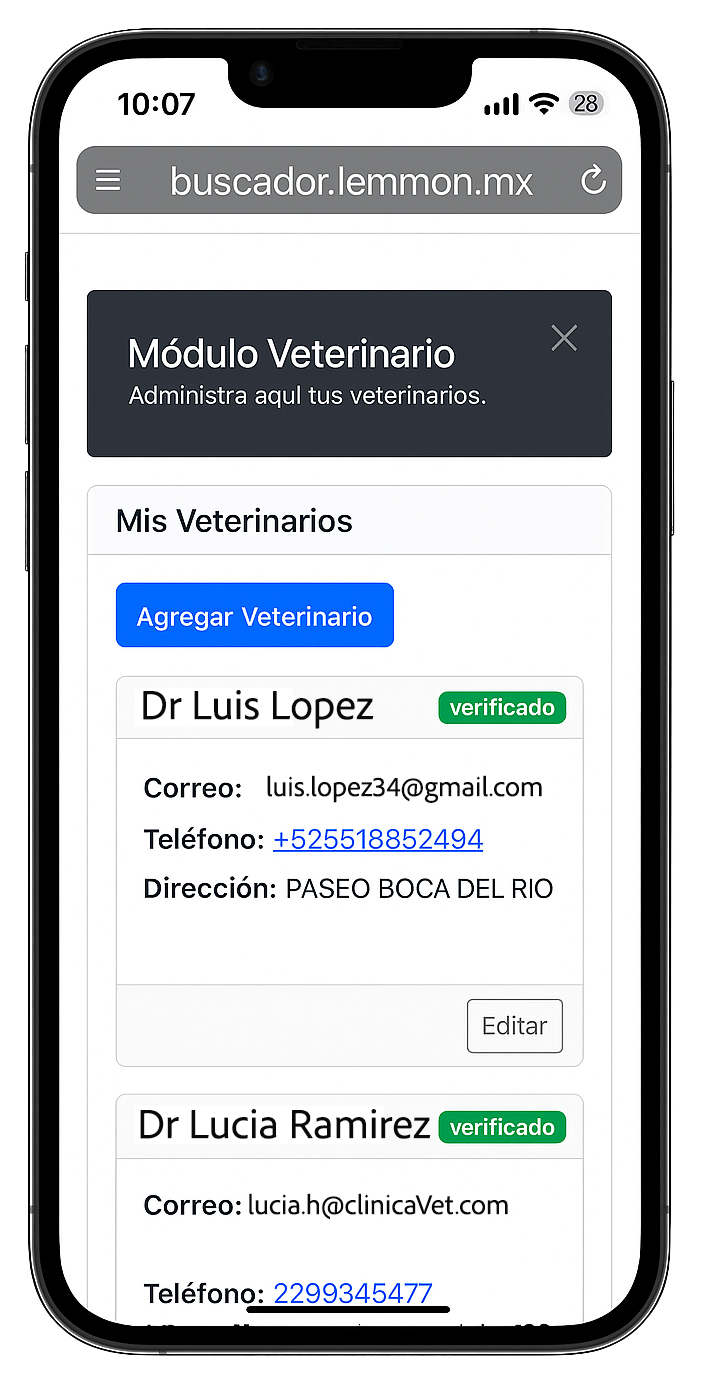 panel veterinario